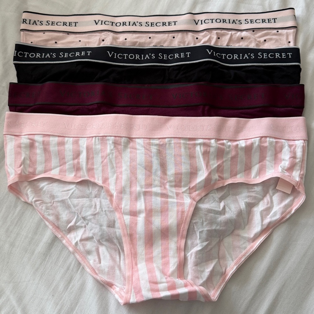 Victoria's Secret Panties - Black, Burgundy, Light Pink